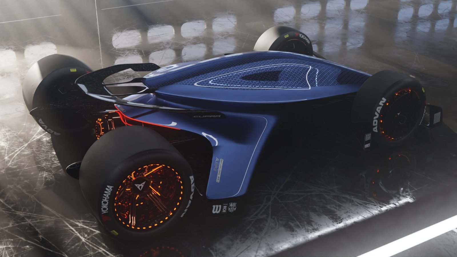 Cupra Barkeno, top-down view in the garage