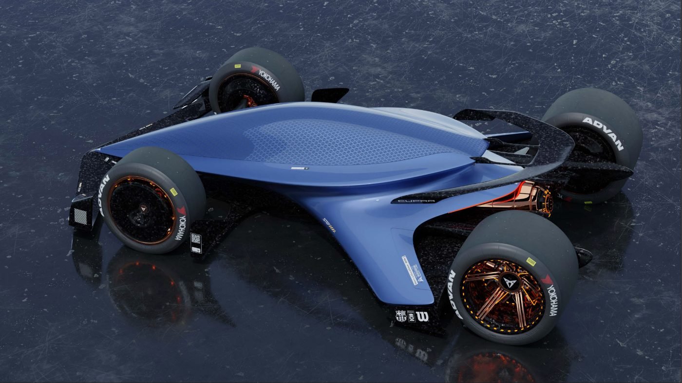 Cupra Barkeno, rear three-quarter from above