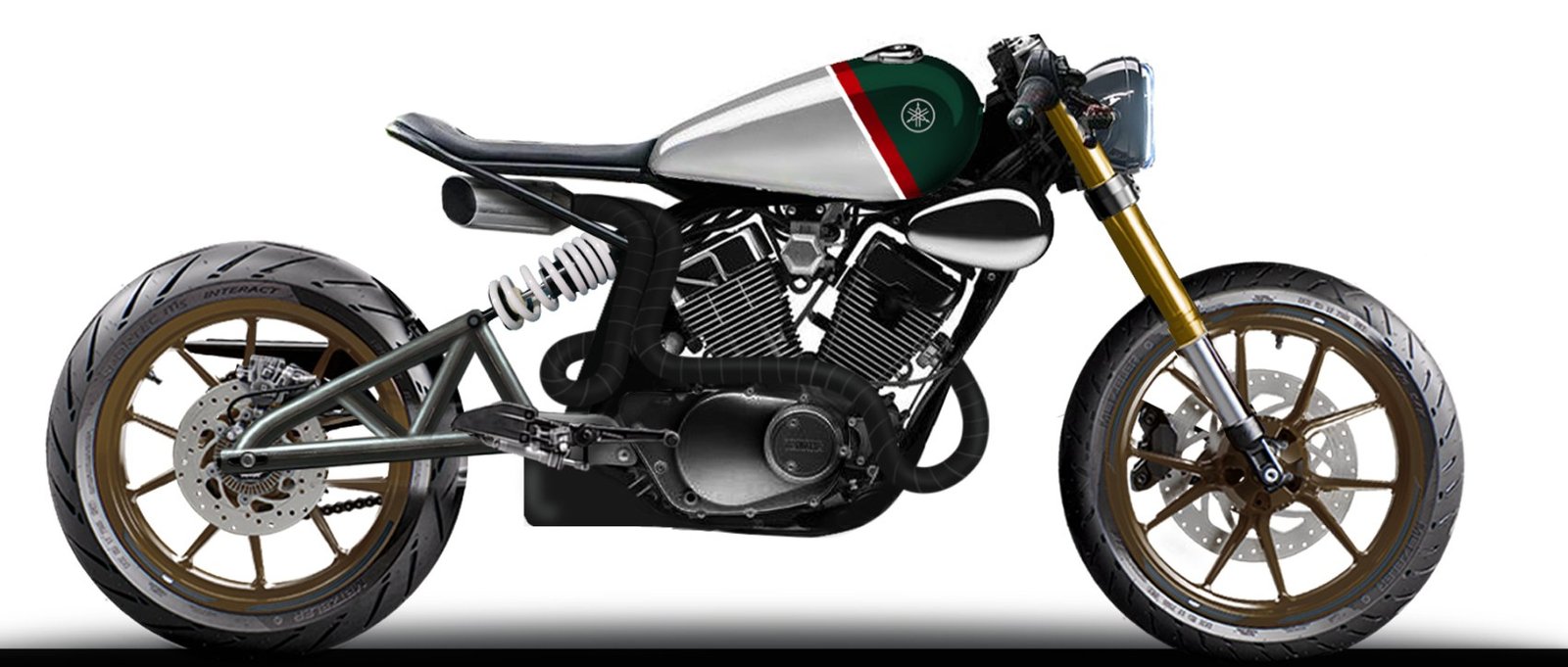 Key sketch: the cafe racer proposal that set the build
